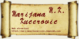 Marijana Kućerović vizit kartica